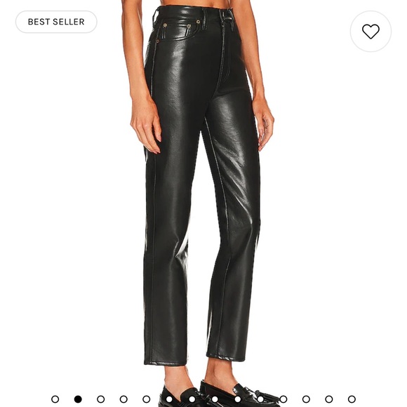 Free People Agolde Recycled Leather 90’s pinch waist Detox pants 👖 - Picture 2 of 7